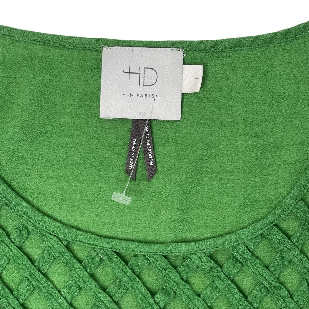 Anthropologie HD in Paris Green Lattice Sleeveless Top Size Small - Picture 6 of 9
